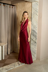 MERLOT VICTORIA LONG DRESS
