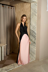 SOFT PINK VICTORIA DUO LONG DRESS