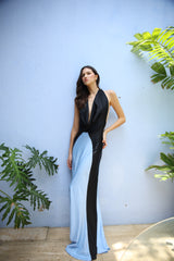 SKY BLUE VICTORIA DUO LONG DRESS