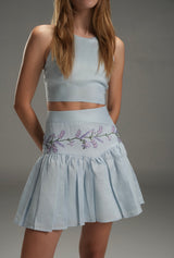 BLUE FERNANDA MINI SKIRT