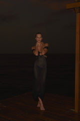 BLACK AMAIA LONG DRESS