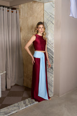 MERLOT BABY BLUE TERESA TOP
