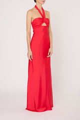RED AGATA LONG DRESS