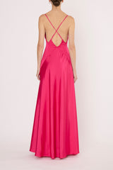 FUCSHIA LEIA LONG DRESS