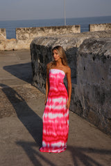 PINK FADES KALI LONG DRESS