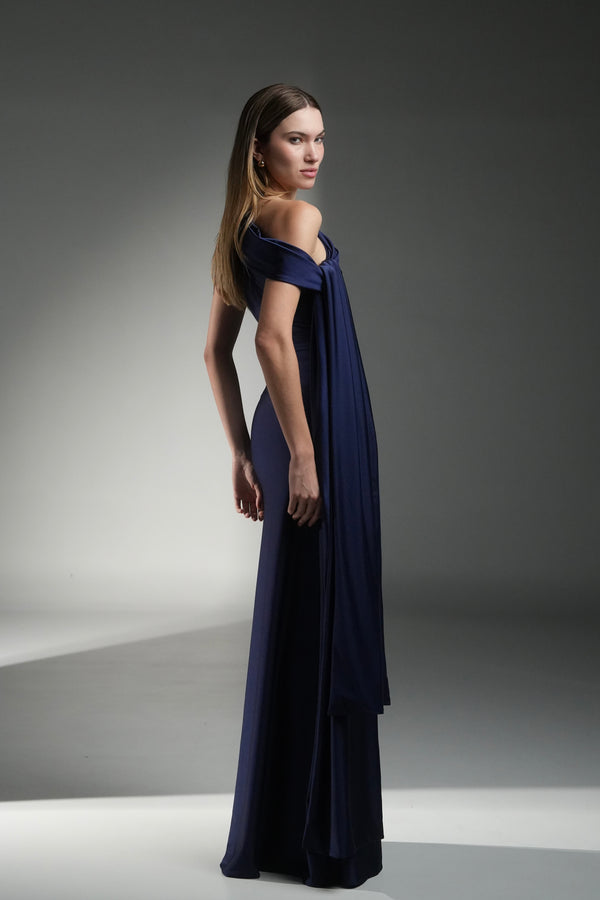 NAVY DEI LONG DRESS