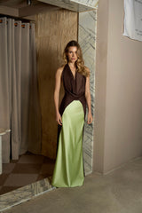 MOCCA SAGE VICTORIA DUO LONG DRESS
