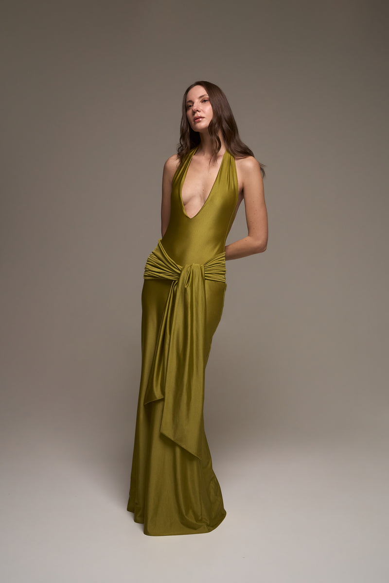 PISTACCHIO IMAN LONG DRESS