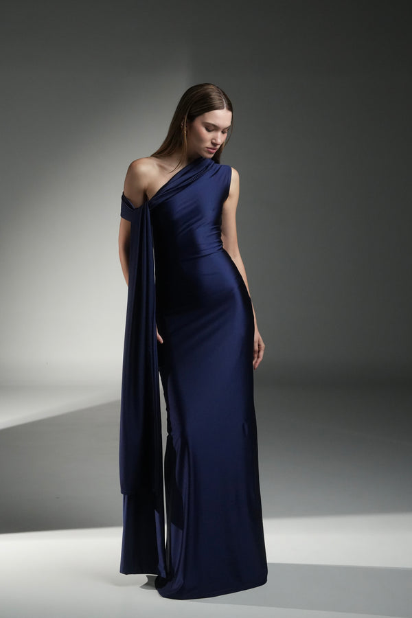 NAVY DEI LONG DRESS