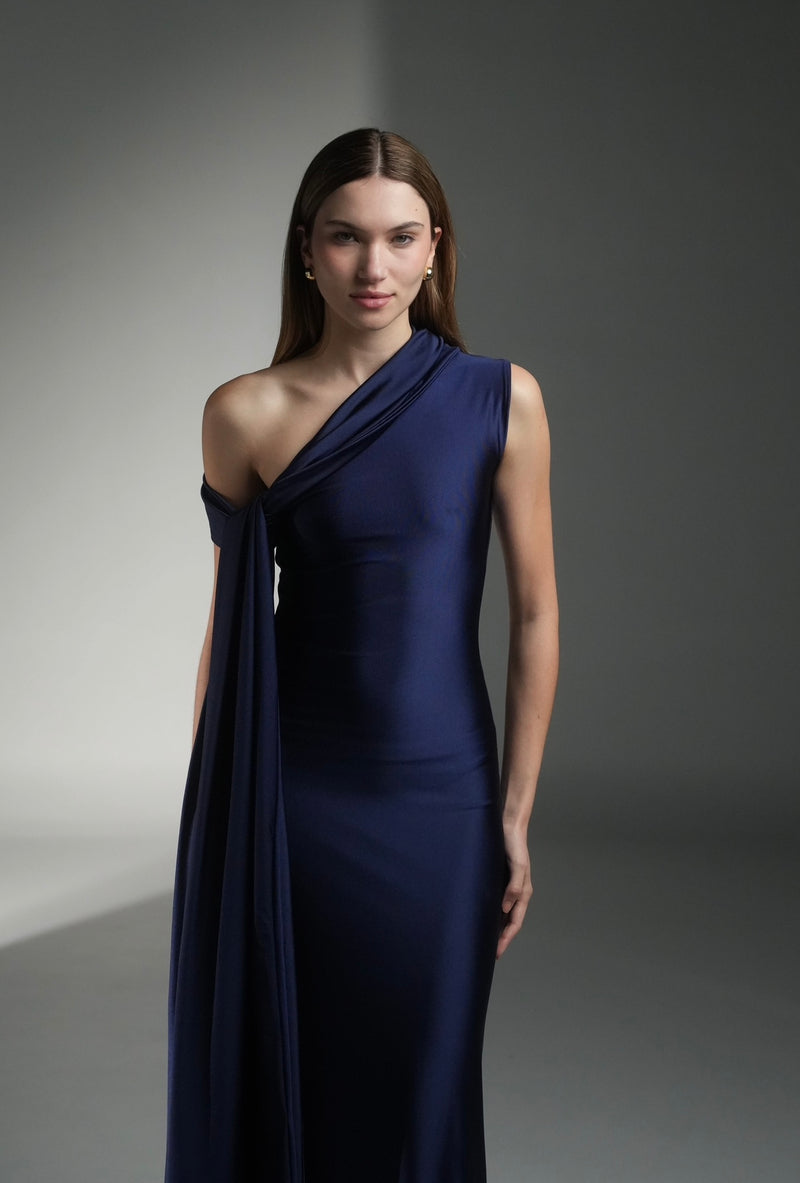 NAVY DEI LONG DRESS
