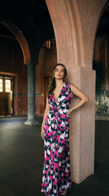 FUSCHIA ROSE LONG DRESS