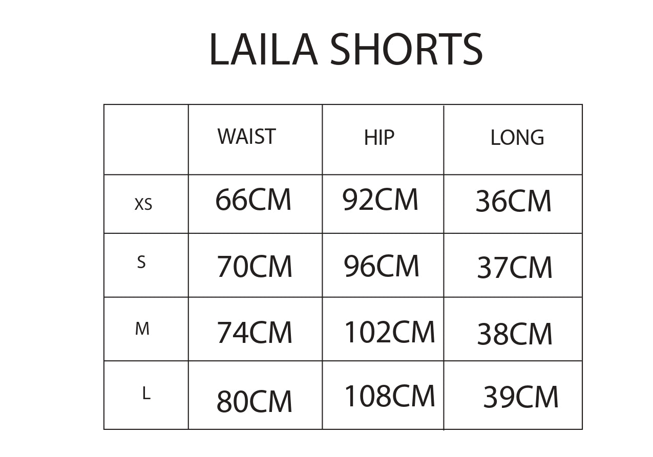 Guía de tallas LEYA LAIA SHORT
