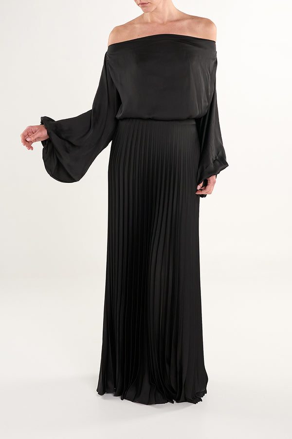 BLACK MIKI LONG SKIRT